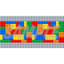 Wall Border Set Lego Style Blocks 16 Ft X 6 In Buy By Vinylwow 16 95 Lego Bedroom Lego Wallpaper Wallpaper Border