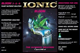 Ionic Bloom Single Part Plant Nutrient Increased Budding