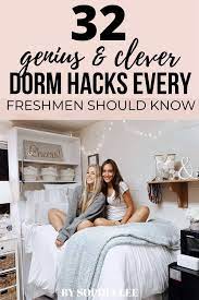 32 Dorm Hacks You Need To Know As A College Freshman By Sophia Lee College Dorm Room Organization Dorm Hacks College Dorm Room Decor