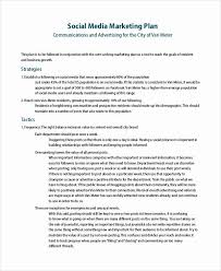 Social Media Marketing Proposal Pdf Luxury Sample Social Media Marketing Plan 13 Ex In 2020 Social Media Marketing Plan Marketing Plan Template Business Marketing Plan