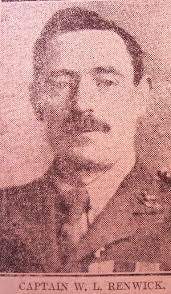 Burnley Roll of Honour Captain Walter Lancaster Renwick MC