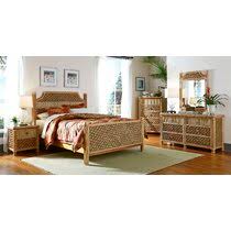 This configurable bedroom set showcases distressed wood in a whitewash finish to create a coastal farmhouse anchor in your space. Wicker Rattan Bedroom Sets You Ll Love In 2021 Wayfair