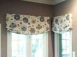 Or you can create faux shades that aren't as functional but still look great. Faux Relaxed Roman Valance Drape Expectations Greensboro Nc Window Treatments Kitchen Window Treatments Custom Window Treatments