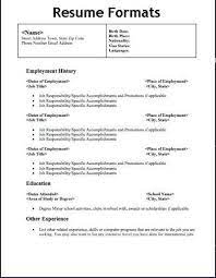 You can choose to write a chronological, functional, combination, or a targeted resume. Types Of Resume Format