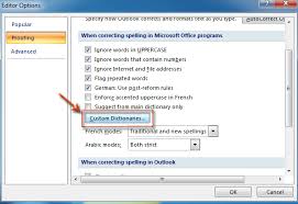 How To Add And Remove Words In Custom Dictionary In Outlook