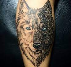 Blue Wold Shoulder Arm Tattoo Wolf Tattoo Sleeve Arm Tattoo Arm Tattoos Wolf