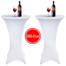 Große auswahl runde tische eckige tische höhenverstellbare tische holztische schnäppchen. Tisch Husse Tischuberzug Fur Tische Mit 4 Fussen Acelectronic Tischdecke 2 Stuck Stretchy Tischhussen Fur Stehtische Bistrotisch Tischdurchmesser O 60 65cm In Weiss Hussen Auflagen Uberwurfe Hussen