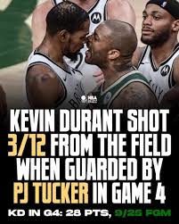 Pj tucker kevin durant friends. Nba Buzz On Twitter Pj Tucker Proved He S A Lockdown Defender In Game 4 By Holding Kevin Durant To 9 Pts On 3 12 Fgm When Guarding Him Durant Shot 9 25 Through The