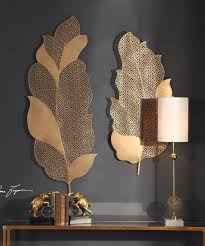 Autumn Lace Leaf Wall Art Set Of 2 Leaf Wall Art Gold Wall Art Wall Art Sets