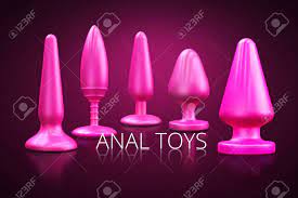 フクシアの背景にピンクのバット肛門プラグのおもちゃ。3d イラストレーション。 の写真素材・画像素材. Image 139890886.