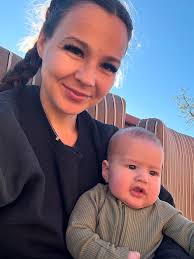 Wishing time would slow down 😭 Happy 4 months to our sweet boy 🤍 still  the happiest, screeching velociraptor around. Brixy found his voice this  month and uses it nonstop!