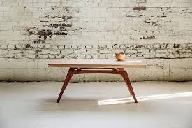 Mid Century Modern Coffee Table Mid Century Table Copper Etsy Solid Wood Coffee Table Mid Century Coffee Table Minimalist Coffee Table