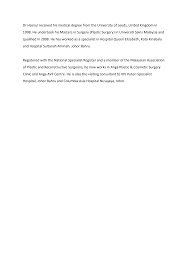 Since then doctors must be on the specialist register in order to take up appointment to any post as a consultant in the national health service. Https Msprs Org My Wp Content Uploads 2018 03 Cv Hasnul Zamani Haroon Pdf