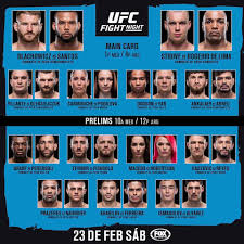 Ufc Cartelera Ufcprague Sabado 23 De Febrero Prelims Facebook