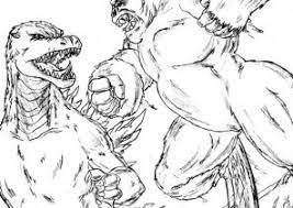Godzilla is a japanese movie monster that looks like a prehistoric giant lizard. Godzilla Coloring Pages Coloring4free Com