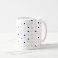 Black And White Coffee Mugs Scribble Triangle Mug Minimal Gifts Style Template Diy Unique Personalize Design Mugs White Coffee Mugs Black White Coffee