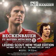 Beckenbauer is a free agent in pro evolution soccer 2021. New Legend F Beckenbauer On Stage Pes Club Manager Facebook