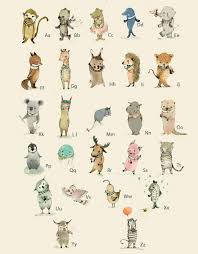 German Childrens Wall Art Print Abc Animals Alphabet Etsy Childrens Wall Art Print Animal Alphabet Nursery Alphabet Poster