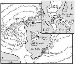 Taal volcano base surge hazard map: Location Maps Of Taal Volcano Download Scientific Diagram