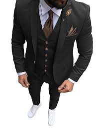 Ysmo Herren Slim Fit 3 Teiliger Anzug Fur Brautigam Oder Trauzeuge Der Anzug Besteht Aus Jacke Hose Und Hochzeit Blazer Herrenbekleidung Stile Manner Outfit