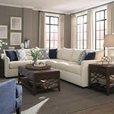 Atlanta Transitional Sectional Sofa With Tuxedo Arms By Trisha Yearwood Home Co Transitional Decor Living Room Transitional Living Rooms Brown Sofa Living Room