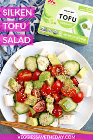 Silken Tofu Salad Vegan And Gluten Free Recipe Vegan Salad Recipes Recipes Using Tofu Tofu