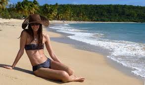 Picnic tables shaded by almond trees and swaying. Meine Heissesten Puerto Rico Tipps Happybackpacker