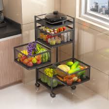 Jun 19, 2020 · a fully empty and unused room corner can be easily transformed into a functional storage area with this very simple and basic storage rack. China All In One Kitchen Rotating Storage Basket 2 3 4 5 Tiers Optional Multi Functional Vegetables Fruit Cart Racks With Cover Drawer Organizers Box Durable China Metal Rotating Carts Rotating Kitchen Carts