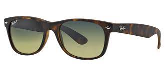 Gunmetal on transparent grey grad. Ray Ban Rb2132 New Wayfarer Sunglasses Matte Tortoise Blue Green Gradient Polarised Tortoise Black