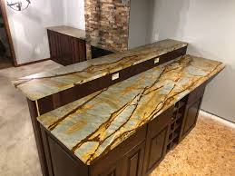 Bar Countertop Blue Mare Quartzite Fabricated And Installed By Affordable Granite Cabinetry Cabinetry Affordable Granite Granite