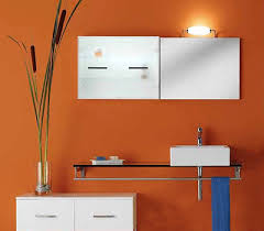 Bathroom Decorating Ideas Cheerful Orange Paint And Accessories Orange Bathrooms Orange Bathrooms Designs Bathroom Decor