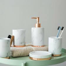 Dilas Home Rose Gold Copper Marble Bathroom Accessory Set Handwash Dispenser Soap Dish Toothbrush Holder Cup Find out your desired marble soap dispenser with high quality at low price.
