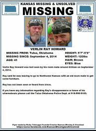 Verlin Ray Howard Missing From Tulsa Oklahoma Since September Of 2014 This Case Is Available To Watch On Thefirst48 Docu Kids Poster Miss Kansas Cold Case