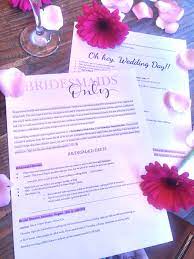 Bridesmaids Info Sheet Wedding Planning Wedding Day Our Wedding