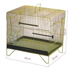 Tek Katli Kus Kafesi Sari Galvanizli 40 X 33 X 40cm
