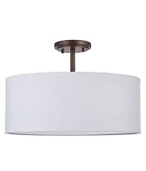 Doraimi 20 3 Light Semi Flush Mount Ceiling Light Fixture With Off White Fabric D Ceiling Lights Flush Mount Ceiling Lights Flush Mount Ceiling Light Fixtures