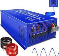 8000w Power Inverter Pure Sine Wave Inverter 24v dc to ac 110v 120v Remote  Switch Peak 16000w Heavy Duty for Off Grid Solar Power System Home ...