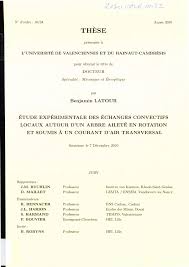 Experimental study of local convective exchanges