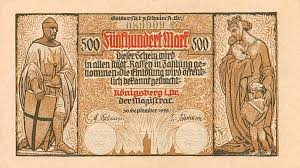 Konigsberg I Pr 500 Mark Vom 30 9 1922 Deutscher Orden Zeit Geschichte Geldscheine