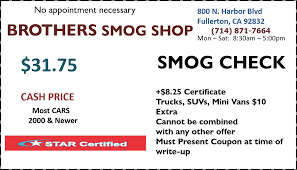 Our team will take care of your smog testing needs. 31 75 Smog Brothers Smog Shop Your Fullerton Test Only Smog Check Shop