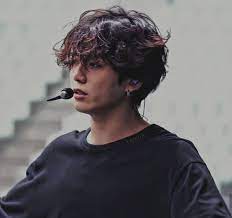 Jungkook Jungkook Curly Hair Jungkook Long Hair Brown Hair Boy