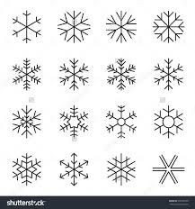 Here's a really simple and easy snowflake doodle you can start off with. Stock Vector Thin Line Simple Snowflake Icons Symbols Of Winter Frost Snow Freezer Refrigerator Frozen 345500189 Jpg 1500 1600 Today Pin Simple Snowflake Bullet Journal Inspiration Snowflakes Drawing