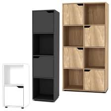 Etagere cubes 14024 etag¨re 3 cubes noir noir n°0 spaceo l 28 x p 28 de meuble cube noir hartleys meuble rangement cube tiroirs commode noir 2 niveaux + de meuble cube noir image. Urbnliving Noir Large En Bois 7 Cube Bibliotheque Meuble De Rangement Bibliotheques Ameublement Et Decoration