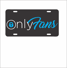 White/Baby Blue Only Fans On Any Color Plate 