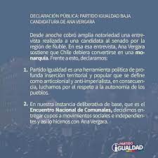 Su postura la entregó en conversación con la radio el sembrado de chillán, señalando que debiéramos ser el reino de chile, eso nos daría identidad. 15cv4qyk Yuo2m