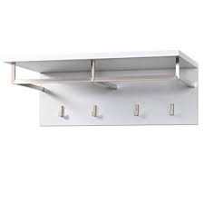 Boho Mobelwerkstatt Wandgarderobe Garderobe In Weiss Masse 60 X 20 X 35 Cm Bxhxt Mit Vier Kleiderhaken Und Ablage Amazon Wandgarderobe Kleiderhaken Garderobe