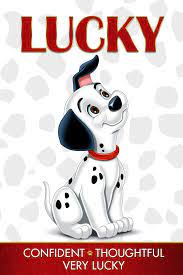 meet lucky he is usually seen sitting in front of the television and has a tendency to stand in front of it disney 101 dalmatians 101 dalmatians dalmatian