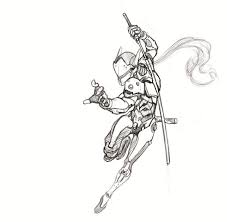 Sketch Genji Fanart By Caboisaine Overwatch Drawings Warrior Drawing Sagittarius Art