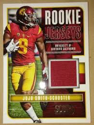 Eric stokes rc 2021 prizm draft picks rookie auto football card $12.00. 2017 Juju Smith Schuster Rookie Jersey Score Card Usc Nm Mt Antique Price Guide Details Page