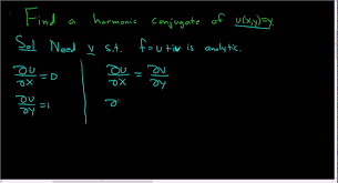 Find A Harmonic Conjugate Of U X Y Y Math Videos Maths Exam Complex Analysis